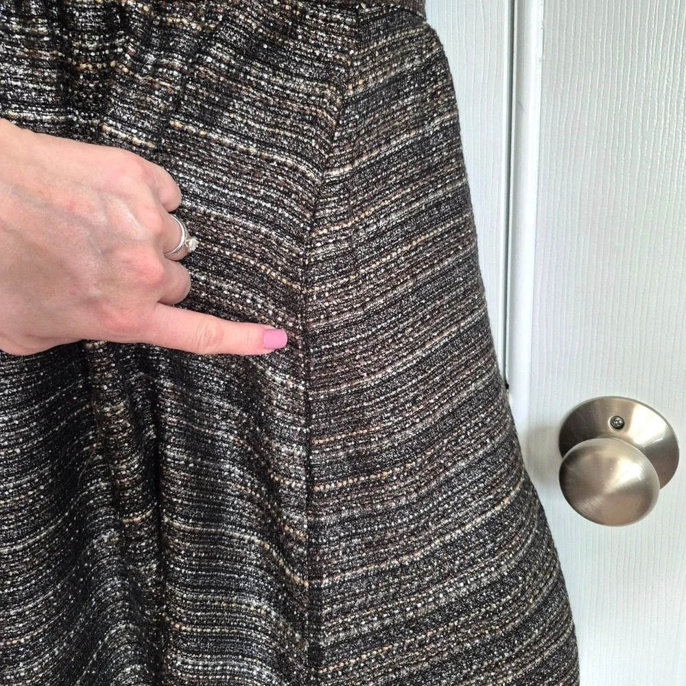 Anthropologie Moulinette Soeurs Glissade dress black metallic tweed size 6 - Picture 10 of 15
